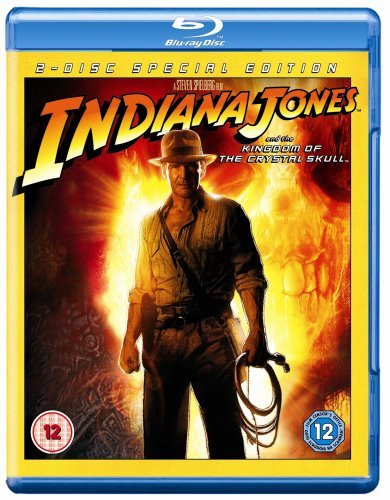 Indiana Jones Blu-ray cover featuring Harrison Ford and a skull image.
