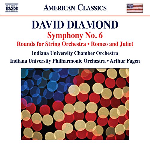 CD cover for David Diamond’s Symphony No. 6 with abstract colorful dots.