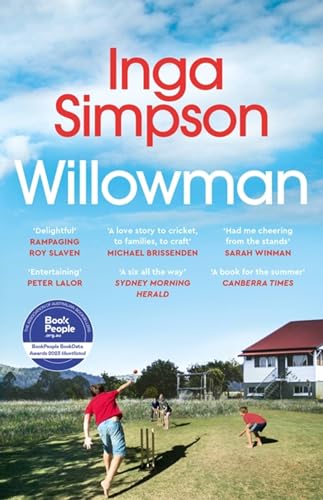 Book cover: "Willowman" by Inga Simpson, showing a cricket game.