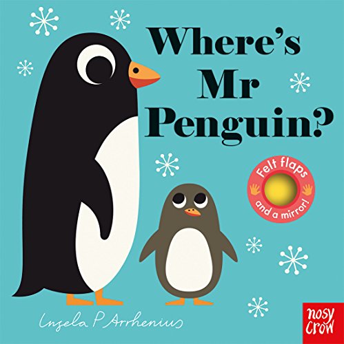 Book cover featuring a large and small penguin on a light blue snowy background.