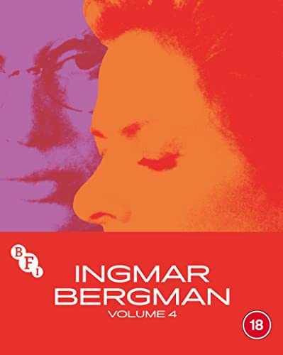 Red and purple cover art featuring a profile of Ingmar Bergman.