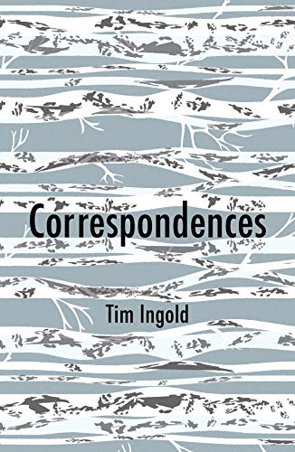 Book cover with blue and white tree branch pattern, title āCorrespondencesā.
