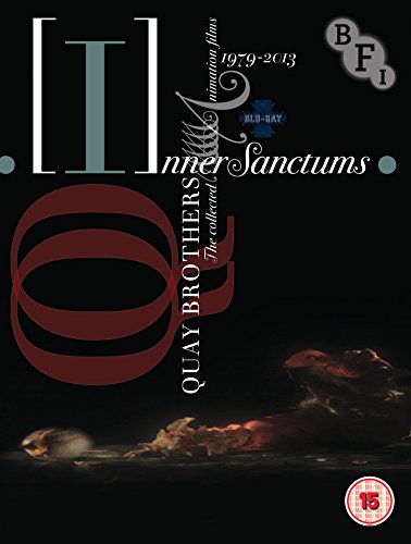 Blu-ray cover for Quay Brothers: Inner Sanctums featuring dark, surreal imagery and stylized text.