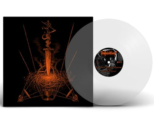 Inquisition vinyl record with dark cover art featuring a dagger and orb.