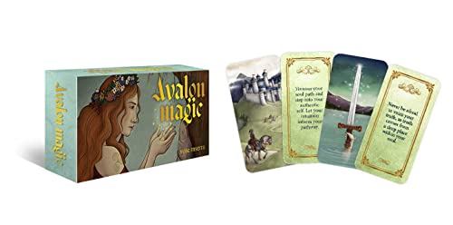 Box of “Avalon Magic” inspiration cards with illustrated artwork.