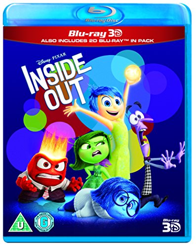 Inside Out" Blu-ray cover featuring five colorful emotion characters.