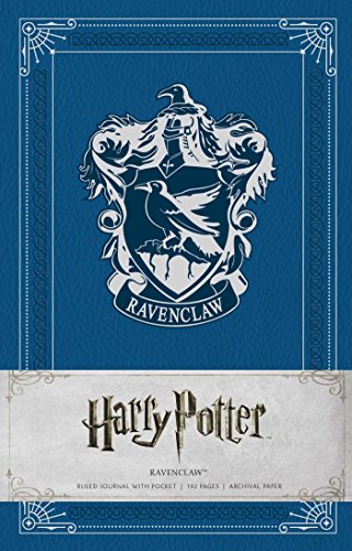 Blue Ravenclaw house journal with crest and "Harry Potter" text.