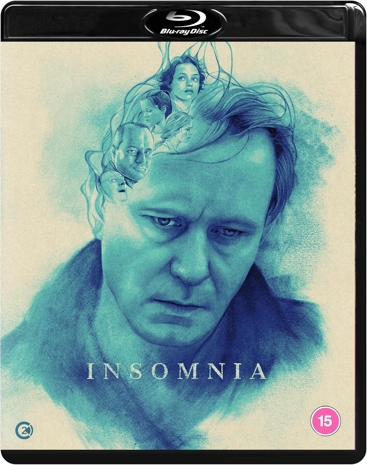 Blu-ray cover for "Insomnia" featuring Al Pacino in a sketched portrait.
