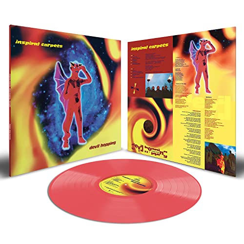 Inspiral Carpets Devil Hopping vinyl record with gatefold sleeve and red vinyl disc.