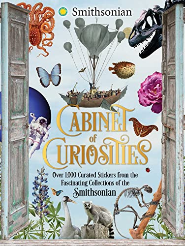 Smithsonian sticker book cover featuring diverse natural history illustrations.
