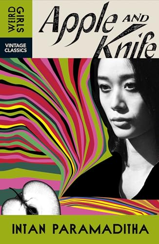 Book cover featuring a black and white portrait of a woman and an apple.