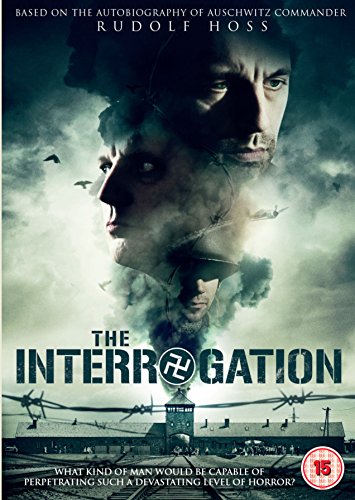 DVD cover for "Interrogation" featuring faces and a concentration camp.