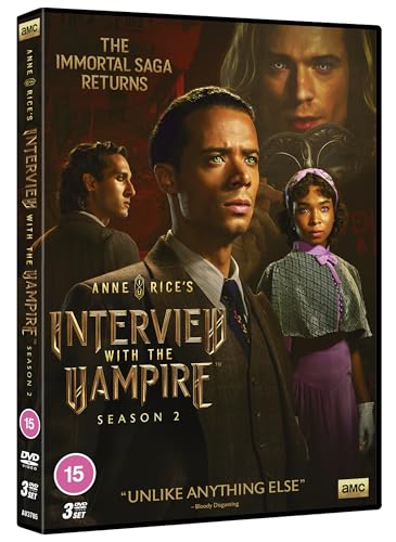 DVD cover for Interview with the Vampire Season 2 featuring three main characters.