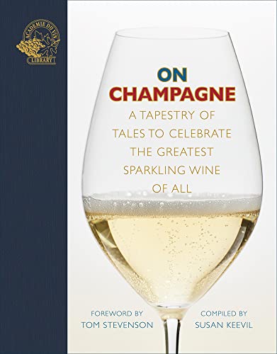 Book cover featuring a tall champagne flute filled with sparkling wine.