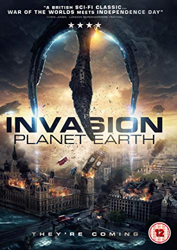 DVD cover showing a giant alien ship over a burning London cityscape.