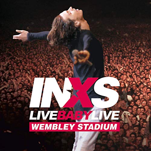 INXS Live Baby Live album cover with singer performing to a crowd.