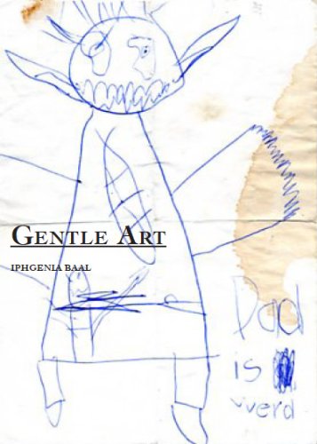 Child’s blue crayon drawing of a figure with a large, toothy grin.