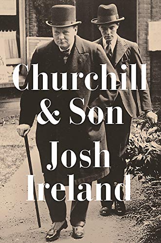 Book cover: two men in hats, sepia tone, titled "Churchill & Son.