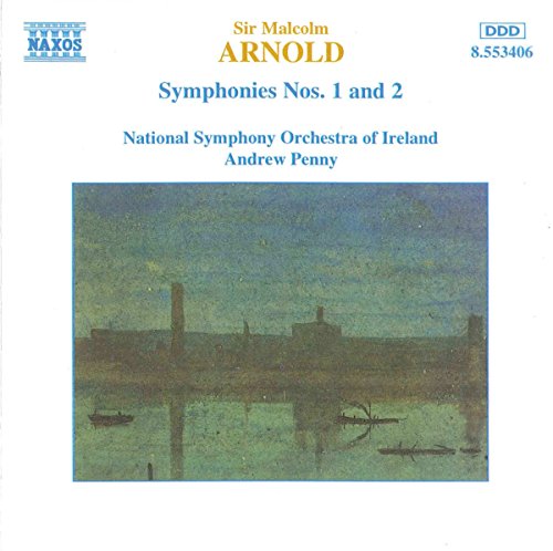 CD cover for Arnold’s Symphonies Nos. 1 and 2 with a waterscape.