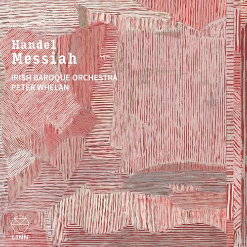 CD cover for Handel’s Messiah, featuring abstract red and white design.