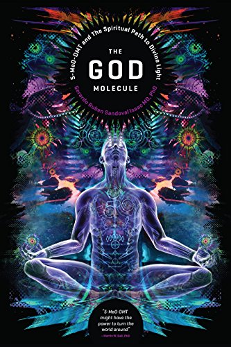 Book cover with a glowing, meditative figure amidst vibrant, psychedelic patterns.