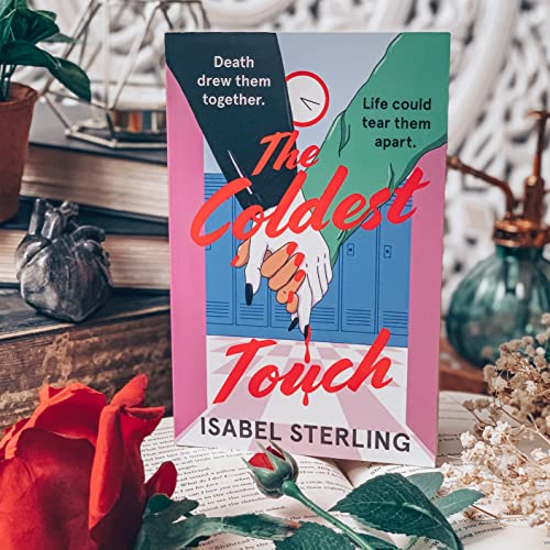 Book cover, "The Coldest Touch," featuring hands and a knife illustration.