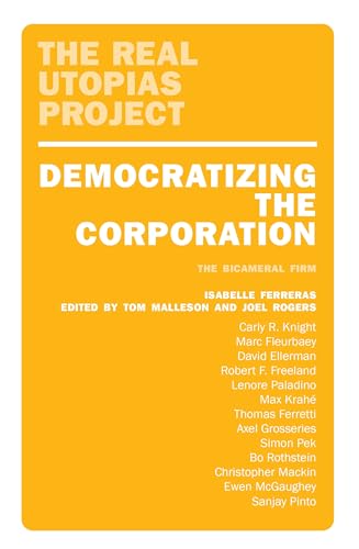 Yellow book cover with bold black text: "Democratizing the Corporation.