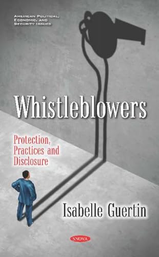 Book cover for "Whistleblowers" with a keyhole and shadowed figure.
