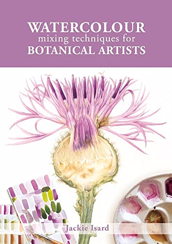 Book cover featuring a purple thistle illustration, color swatches, and a paint palette.