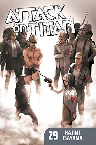 “Attack on Titan” volume 29 cover with characters in military uniforms.