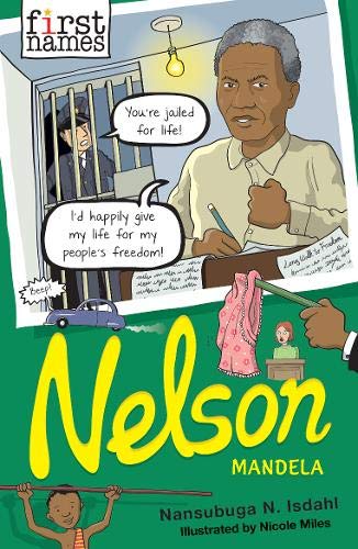 Book cover depicting Nelson Mandela in prison, writing a letter.