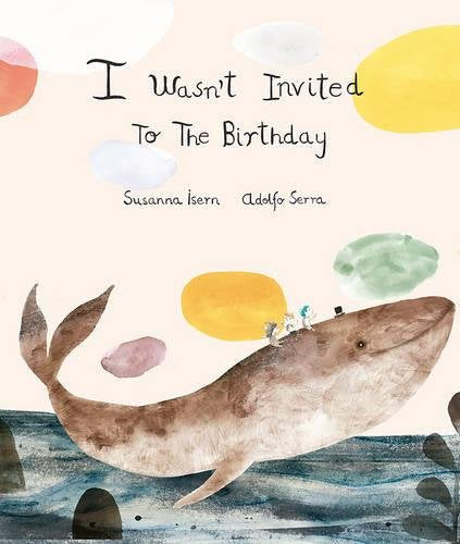 Book cover: whale with small figures on its back, watercolor style.