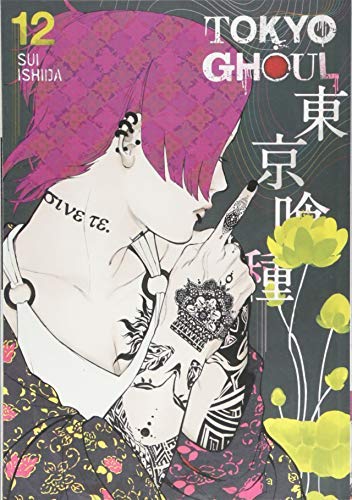 Cover art for Tokyo Ghoul Vol. 12 featuring a tattooed character with pink hair.