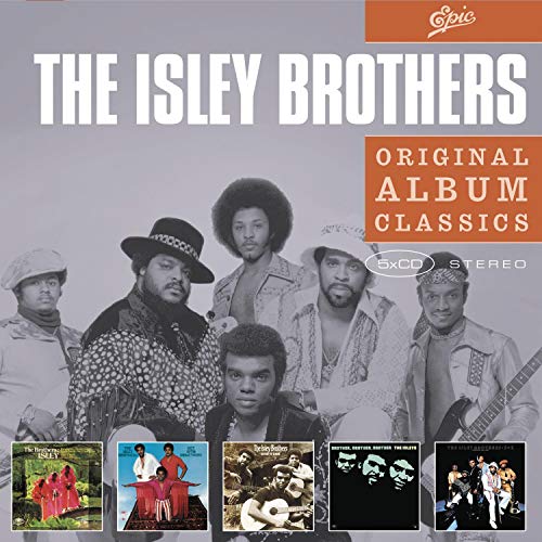 CD cover for The Isley Brothersā āOriginal Album Classicsā featuring band photo.