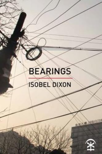 Book cover for “Bearings” by Isobel Dixon, with power lines.
