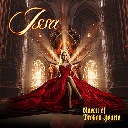 CD cover: blonde woman in red gown on a throne, dramatic lighting.