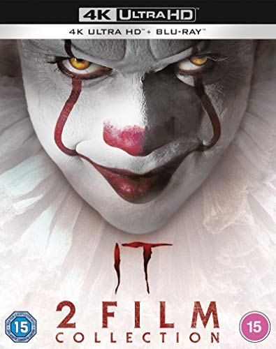 It" 2-Film Collection Blu-ray cover featuring Pennywise the clown's face.