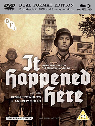 “It Happened Here” Blu-ray cover featuring German soldiers in a British setting.