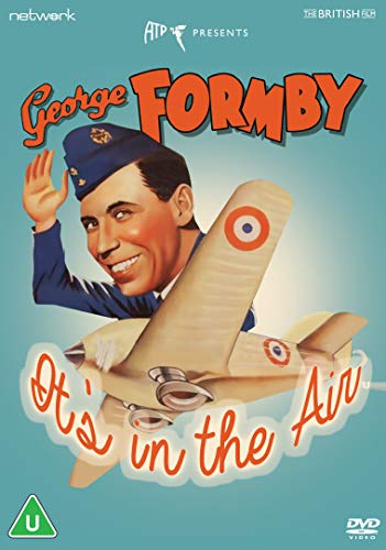 DVD cover for "It's In The Air" featuring George Formby and an airplane.