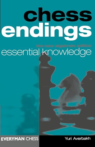 Book cover for Chess Endings: Essential Knowledge by Yuri Averbakh with chess piece silhouettes.
