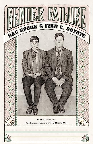 Book cover: "Gender Failure" featuring two people in suits, sepia toned.