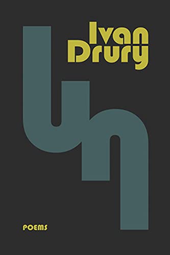 Book cover with large blue letter "U" and yellow text "Ivan Drury.