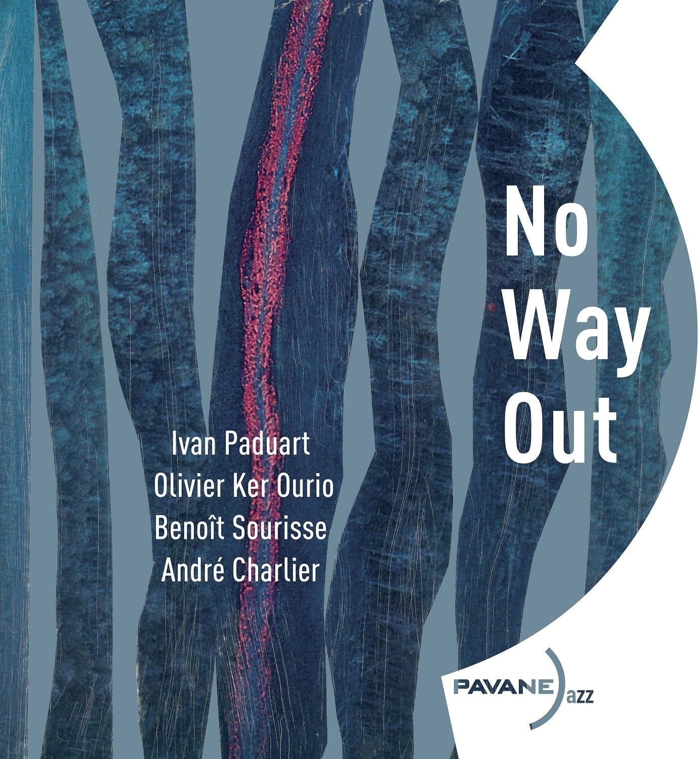 CD cover for Ivan Paduart’s “No Way Out” with abstract blue imagery.