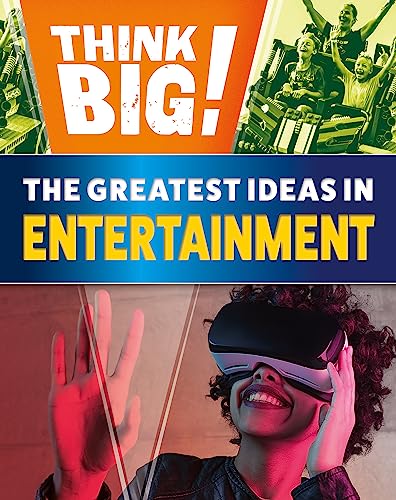 Book cover featuring entertainment imagery: VR, rollercoasters, and a DJ.