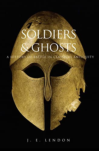 Book cover featuring a damaged gold Greek helmet against a dark background.