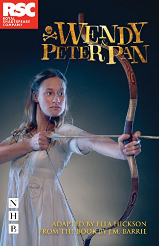 Wendy aiming a bow and arrow, cover of “Wendy and Peter Pan.”