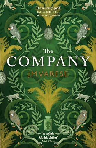 Book cover: green floral design with birds and the title "The Company".