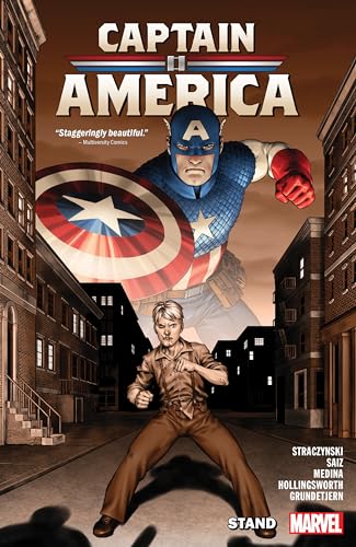 Captain America comic book cover featuring the hero and a man in a fighting stance.
