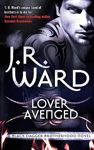 Book cover: darkly lit man with tattoos, title “Lover Avenged” in white.