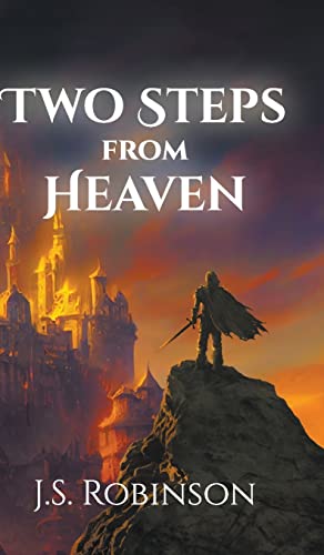 Book cover: fantasy landscape with a lone warrior and distant castle.